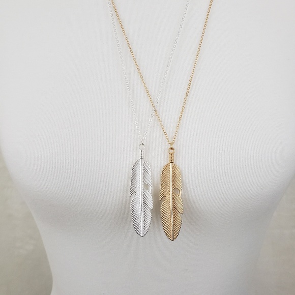 Long Feather Necklace - Picture 3 of 3